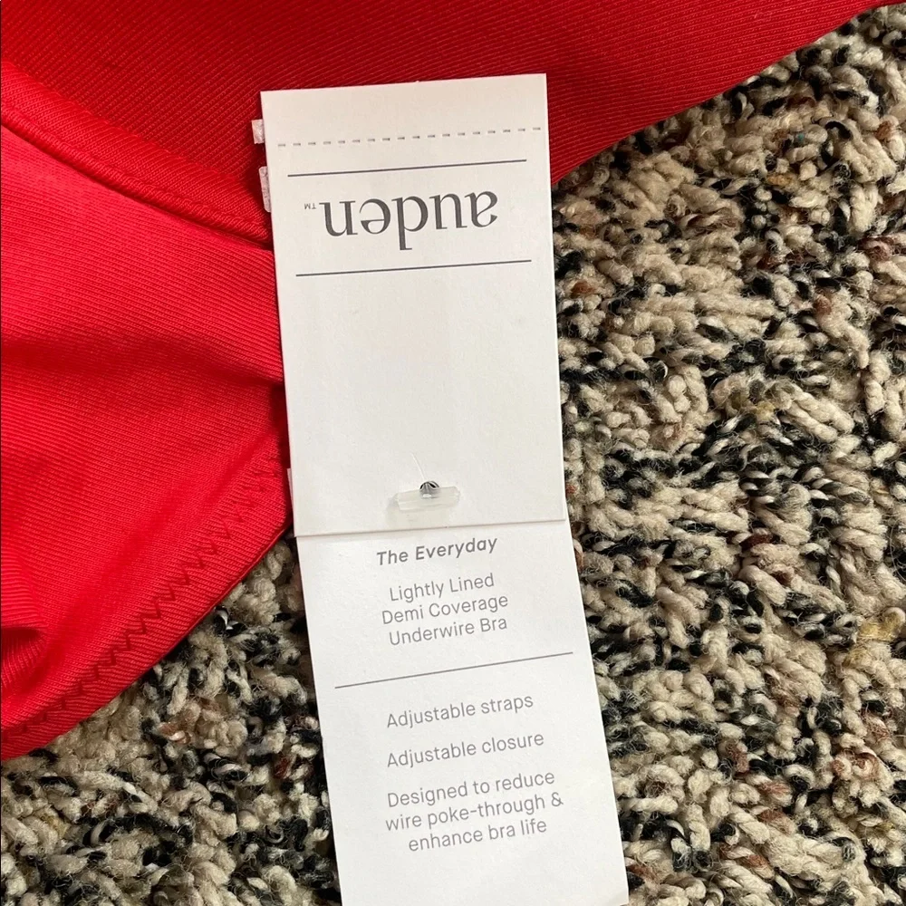 π Auden The Everyday Vibrant Red Bra Size 34DD | NWT - Picture 4 of 4